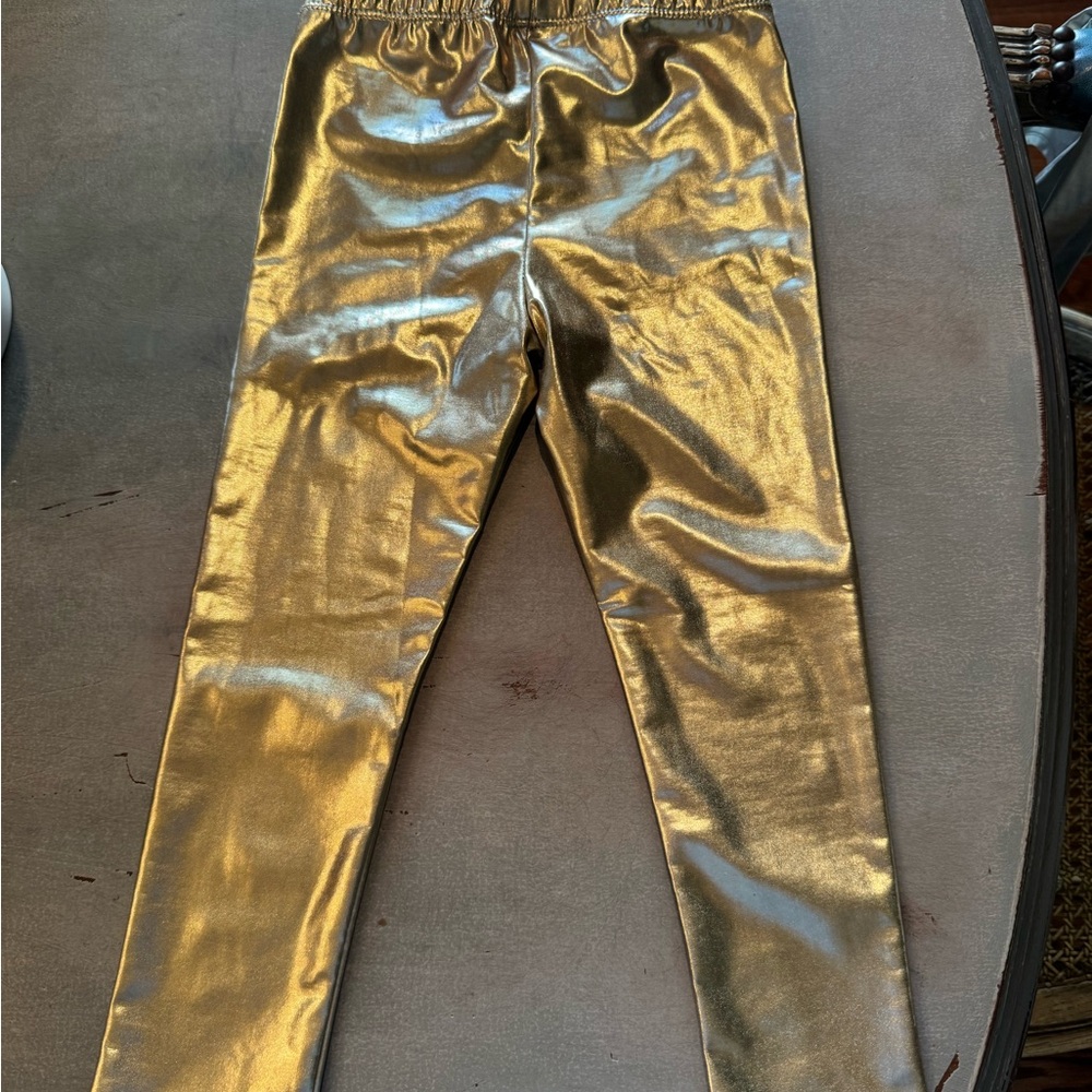 Pink Chicken Shimmering Gold Leggings